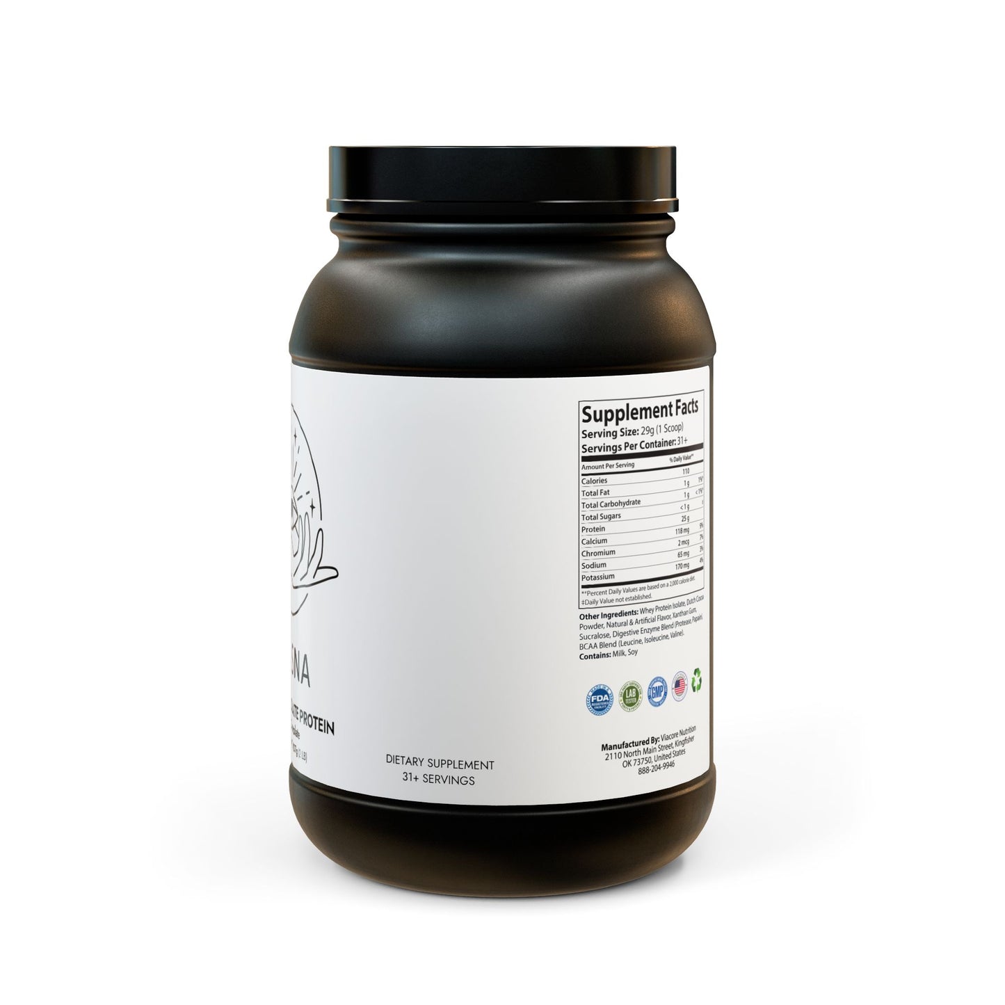 Whey Isolate Protein Supplement (907g, 2lb)